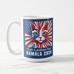Cat Ladies for Kamala 2024 Democrat Coffee Mug