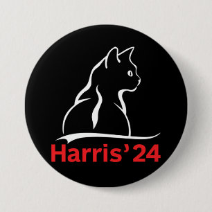 Cat Ladies for Kamala Cat 2024 President Kamala 7.5 Cm Round Badge