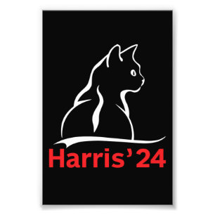 Cat Ladies for Kamala Cat 2024 President Kamala Photo Print