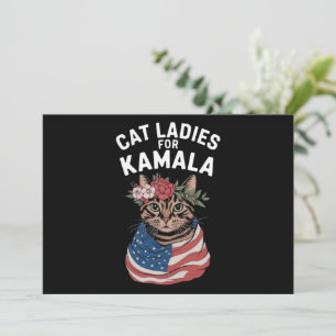 Cat Ladies For Kamala Cat Lady Harris Election Invitation