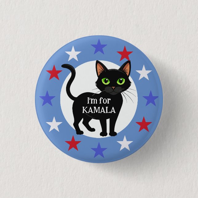 Cat Ladies for Kamala Design  3 Cm Round Badge (Front)