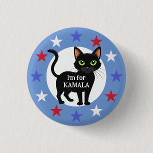 Cat Ladies for Kamala Design  3 Cm Round Badge