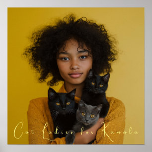 Cat Ladies for Kamala Fine Art Poster