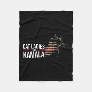 Cat Ladies For Kamala  Fleece Blanket