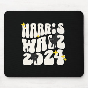 Cat Ladies For Kamala Funny Cat 2024 President Kam Mouse Pad
