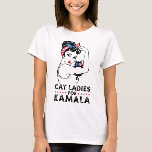 Cat Ladies For Kamala Harris For President 2024 El T-Shirt
