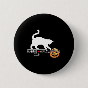 Cat Ladies For Kamala Harris Funny Trump Hair 2024 6 Cm Round Badge