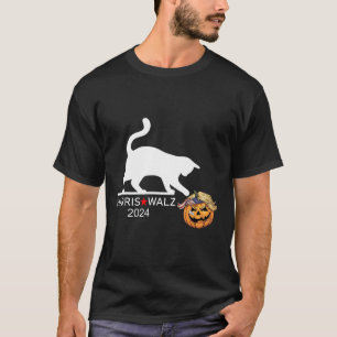 Cat Ladies For Kamala Harris Funny Trump Hair 2024 T-Shirt