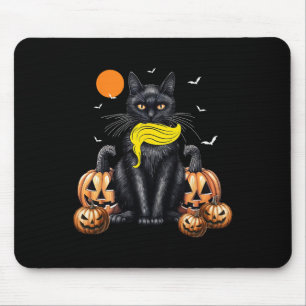 Cat Ladies For Kamala Harris Halloween Pumpkin Mouse Pad