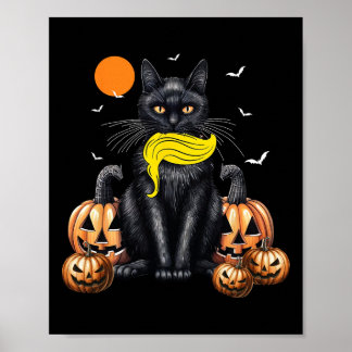 Cat Ladies For Kamala Harris Halloween Pumpkin Poster