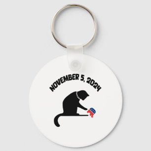 Cat Ladies For Kamala Harris Key Ring