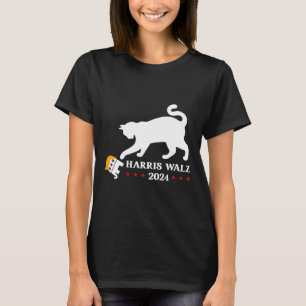 Cat Ladies For Kamala Harris Madam President Funny T-Shirt