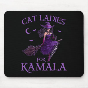 Cat Ladies For Kamala Harris Witches Harris Hallow Mouse Pad