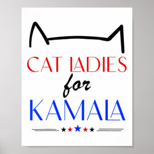 Cat Ladies For Kamala  Poster