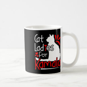 Cat Ladies For Kamala Silhouette Graphic Coffee Mug