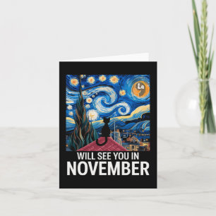 Cat Ladies For Kamala Starry Night Will See You In Card