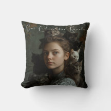 Cat Ladies for Kamala Throw Pillow
