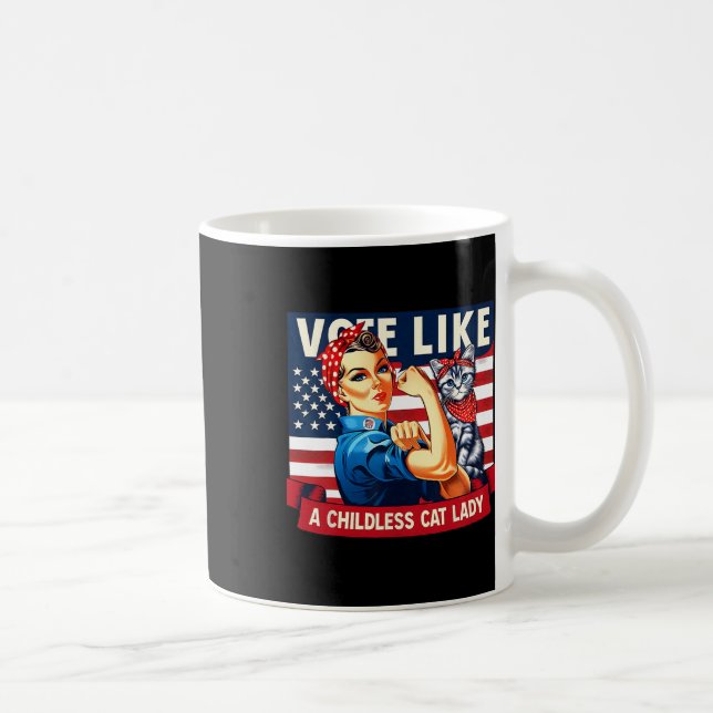 Cat Ladies Is Voting Kamala  Coffee Mug (Right)