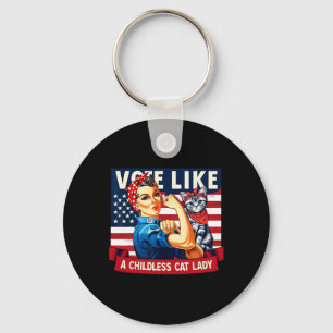 Cat Ladies Is Voting Kamala Key Ring