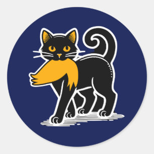Cat Ladies Kamala Harris Walz 2024 Blue Classic Round Sticker