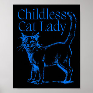 Cat Ladies Vote Blue For Kamala Harris President Poster