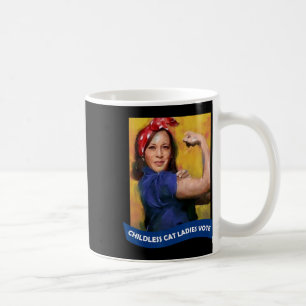 Cat Ladies Vote Kamala 2024 Rosie The Riveter  Coffee Mug