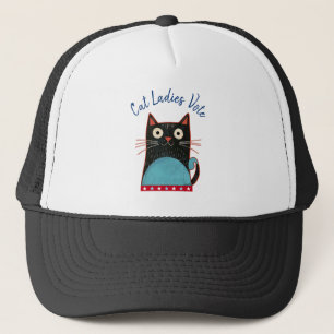 Cat Ladies Vote Script Rustic Feminist Funny Cute Trucker Hat