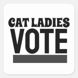 CAT LADIES VOTE STICKERS DECALS