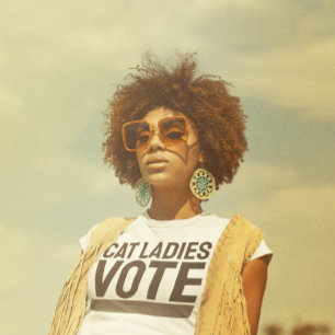 CAT LADIES VOTE T-SHIRT