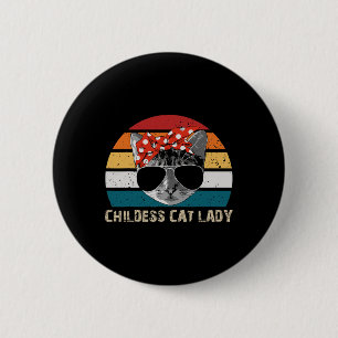 Cat Lady 2024 Funny Political Elections Democrat 1 6 Cm Round Badge