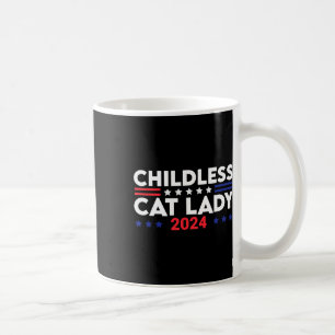 Cat Lady 2024 Funny Political Elections Democrat 8 Coffee Mug