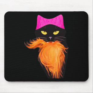 Cat Lady Against Orange Felon 2024 Halloween Tee Mouse Pad