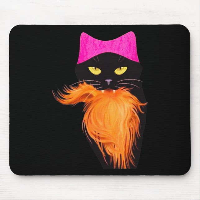 Cat Lady Against Orange Felon 2024 Halloween Tee  Mouse Pad (Front)