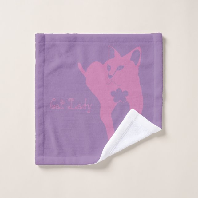 Cat Lady Bath Towel (Wash Cloth)