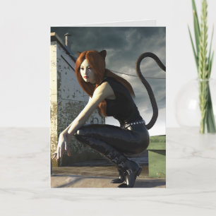 CAT LADY BIRTHDAY CARD