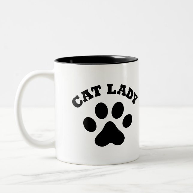 Cat Lady Coffee Mug - Cat Lover Gift (Left)