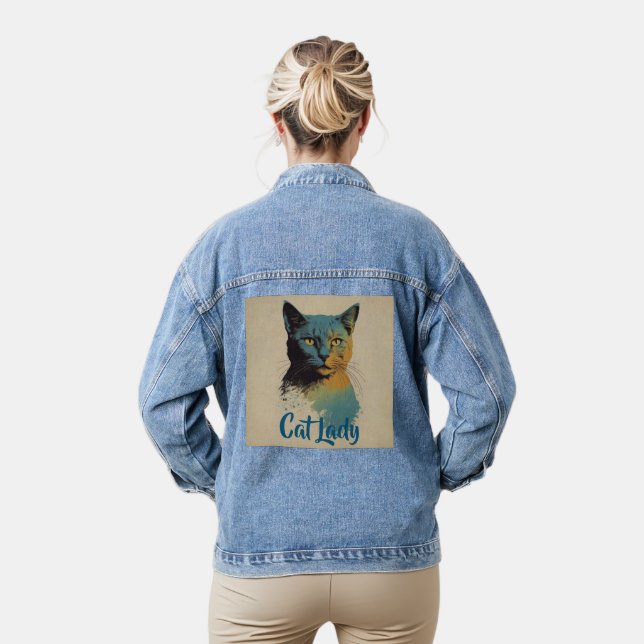 Cat Lady Denim Jacket (Model)