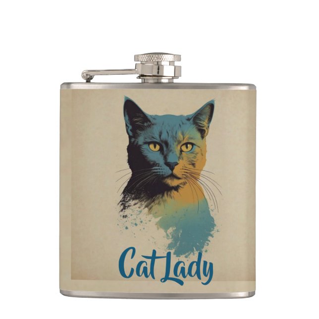 Cat Lady Flask (Front)