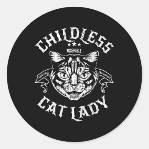 Cat Lady For Kamala Harris 2024 Feminist Voting Classic Round Sticker
