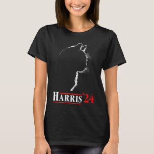 Cat Lady For Kamala Harris President Biden 24 T-Shirt