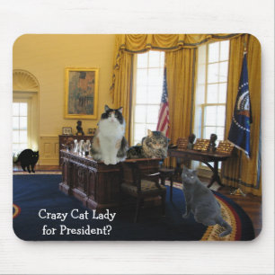 Cat Lady for President Mouse Pad