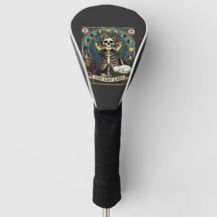 Cat Lady Haloween Skeleton Floral Moon Compass Golf Head Cover