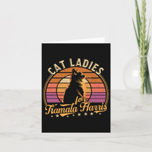 Cat Lady Is Voting Kamala Harris 2024 President  Card