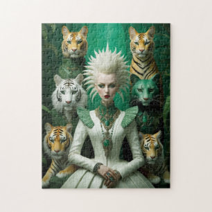 Cat Lady  Jigsaw Puzzle