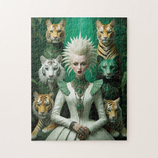 Cat Lady  Jigsaw Puzzle (Vertical)