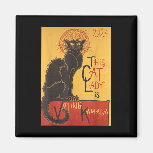 Cat Lady Kamala Le Chat Noir Funny Ballot Magnet