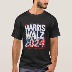 Cat Lady Kamala Waltz President Election Kamala Ha T-Shirt