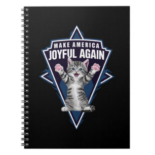 Cat Lady Make America Joyful Again Harris Wall 24 Notebook