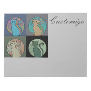 Cat Lady Multi Cats Sitting Thunder_Cove Notepad