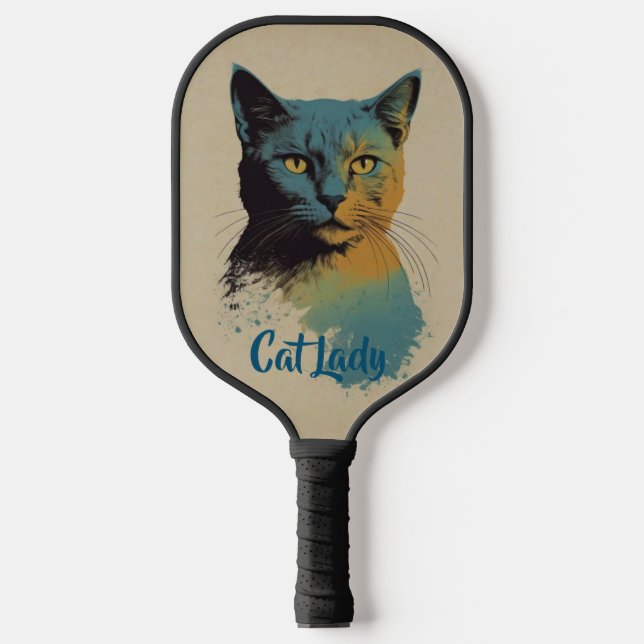 Cat Lady Pickleball Paddle (Front)